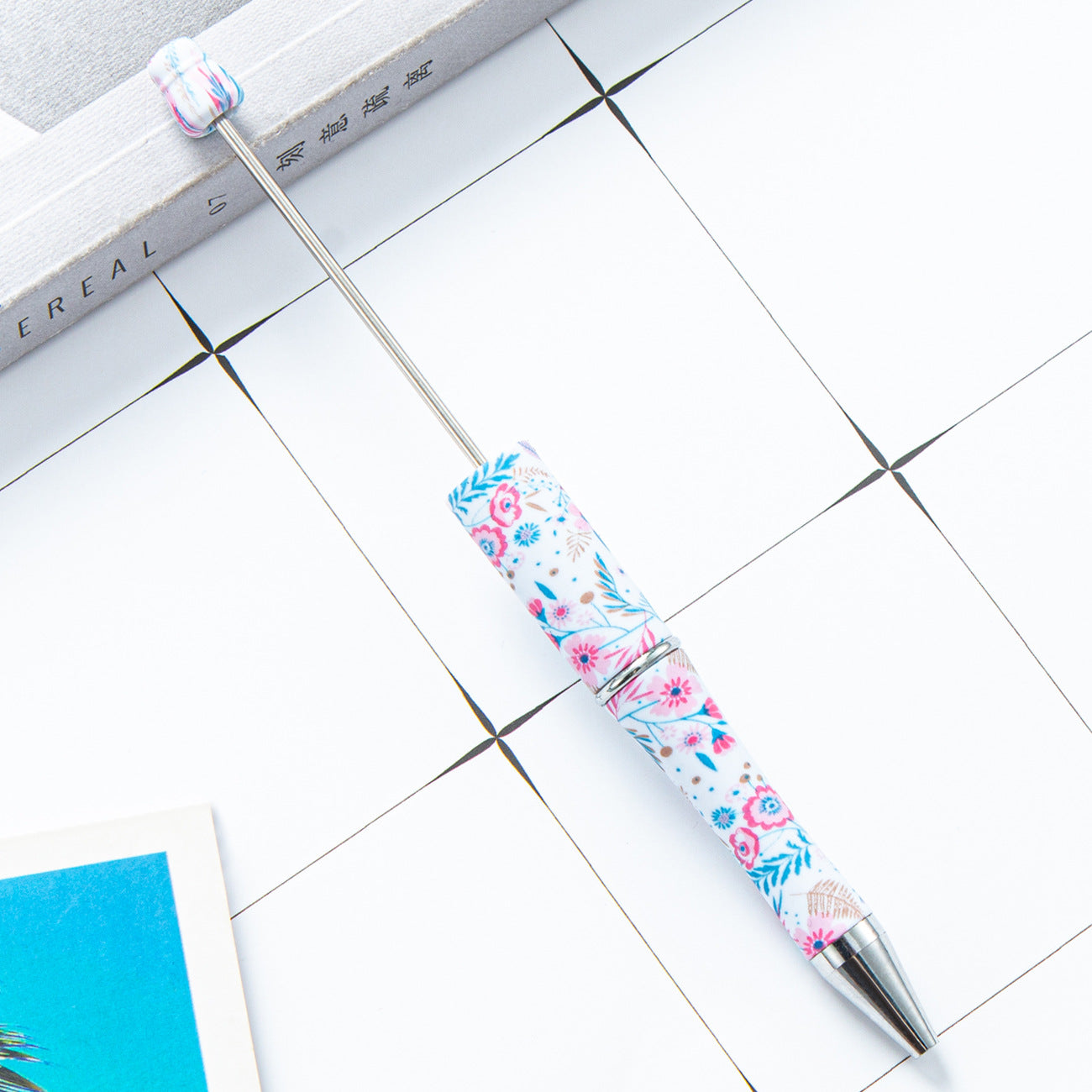 Wholesale Beadable Pens Cow Print Leopard Print Christmas Plastic Pen DIY for Beaded